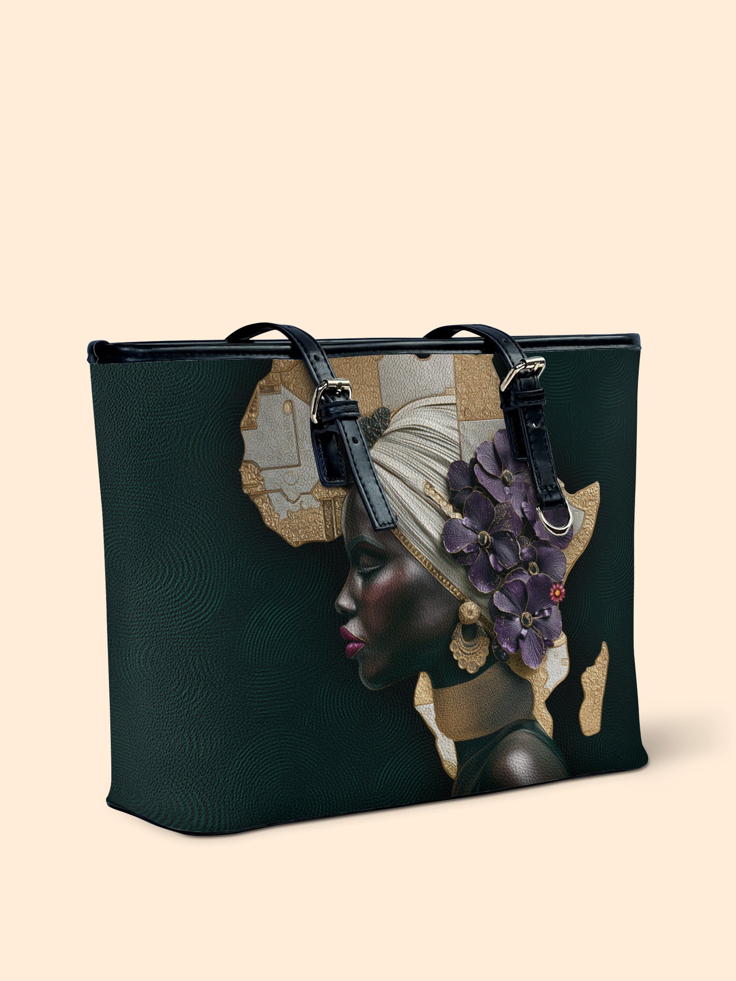 African Bloom Leather Bucket Bag QR0XD725