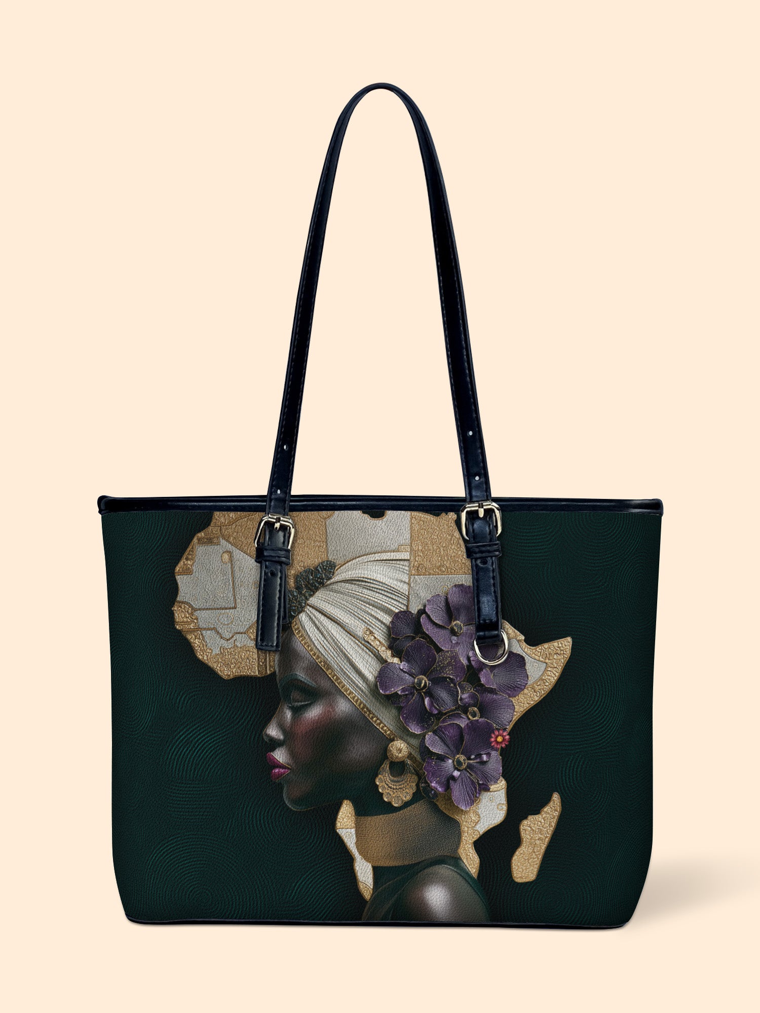 African Bloom Leather Bucket Bag QR0XD725