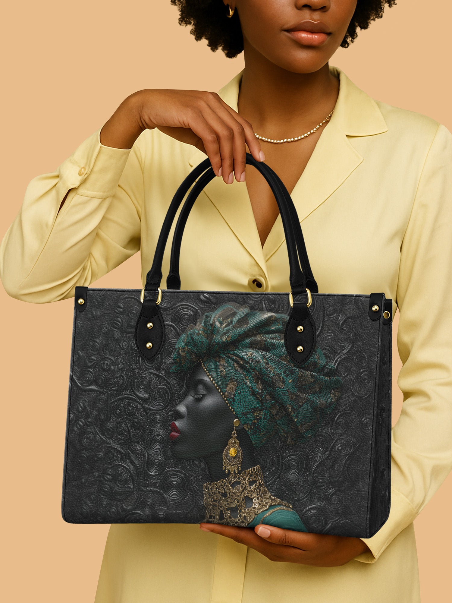 Emerald Grace Premium Leather Handbag QR0XD744