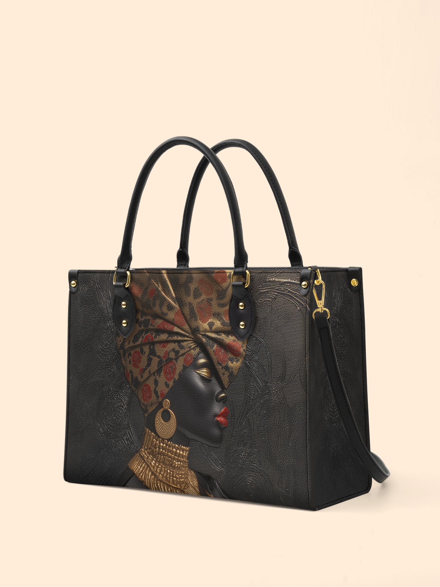 Golden Panthera Premium Leather Handbag QR0XD742