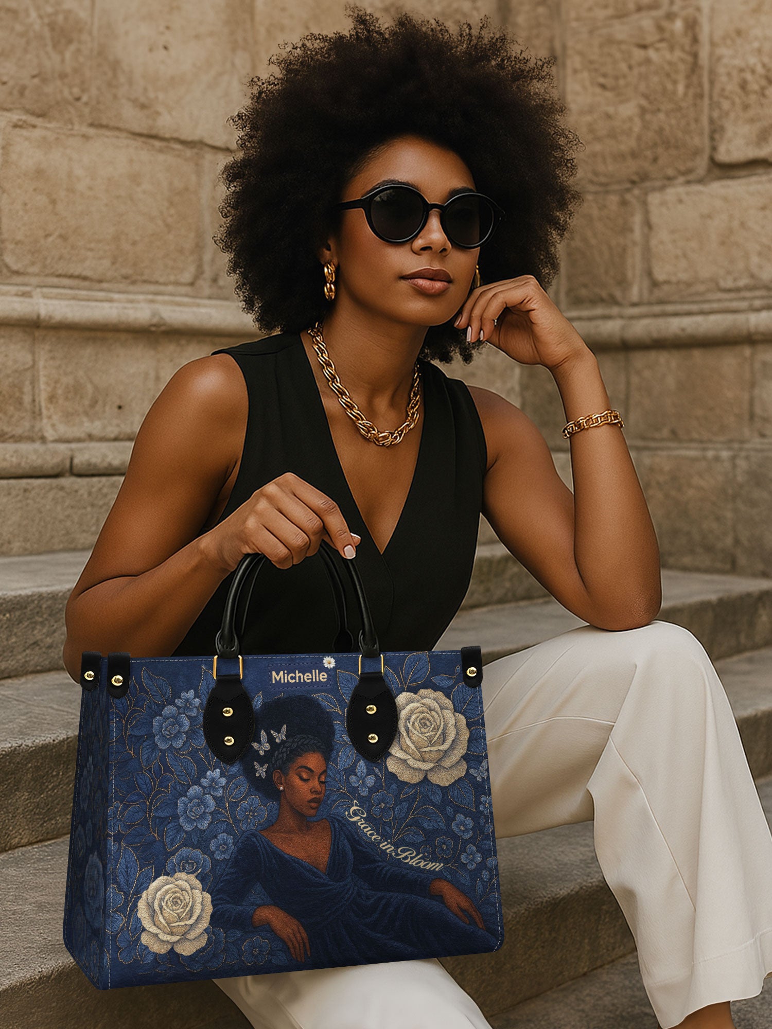 Grace in Bloom Premium Leather Handbag