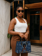 Goddess in Bloom Premium Leather Handbag