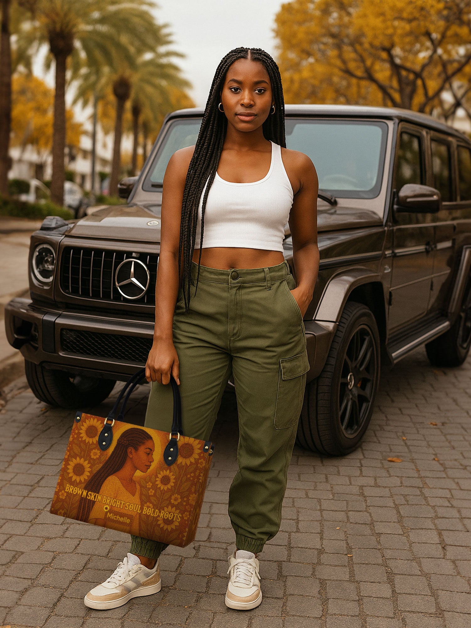 Shades of Radiance Premium Leather Handbag