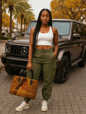 Shades of Radiance Premium Leather Handbag