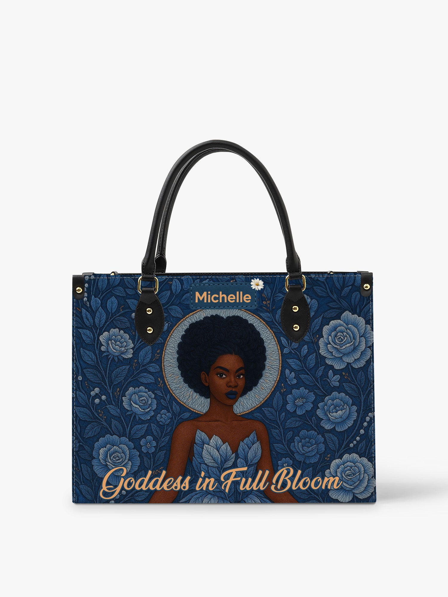 Goddess in Bloom Premium Leather Handbag