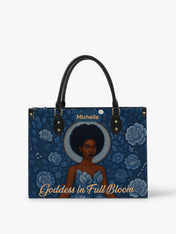 Goddess in Bloom Premium Leather Handbag