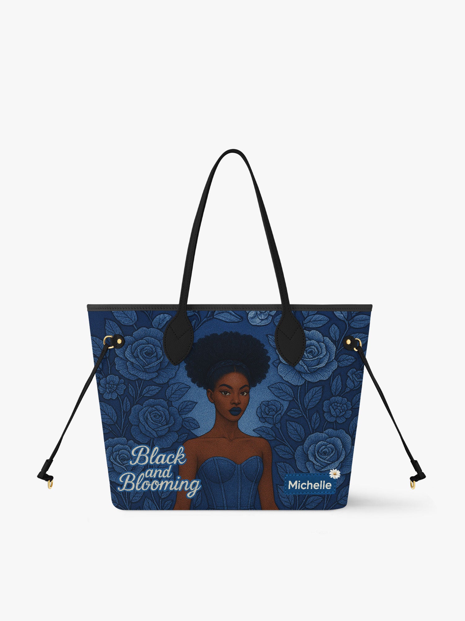 Black And Blooming Classic Shopper Tote