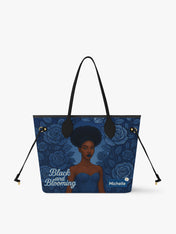 Black And Blooming Classic Shopper Tote