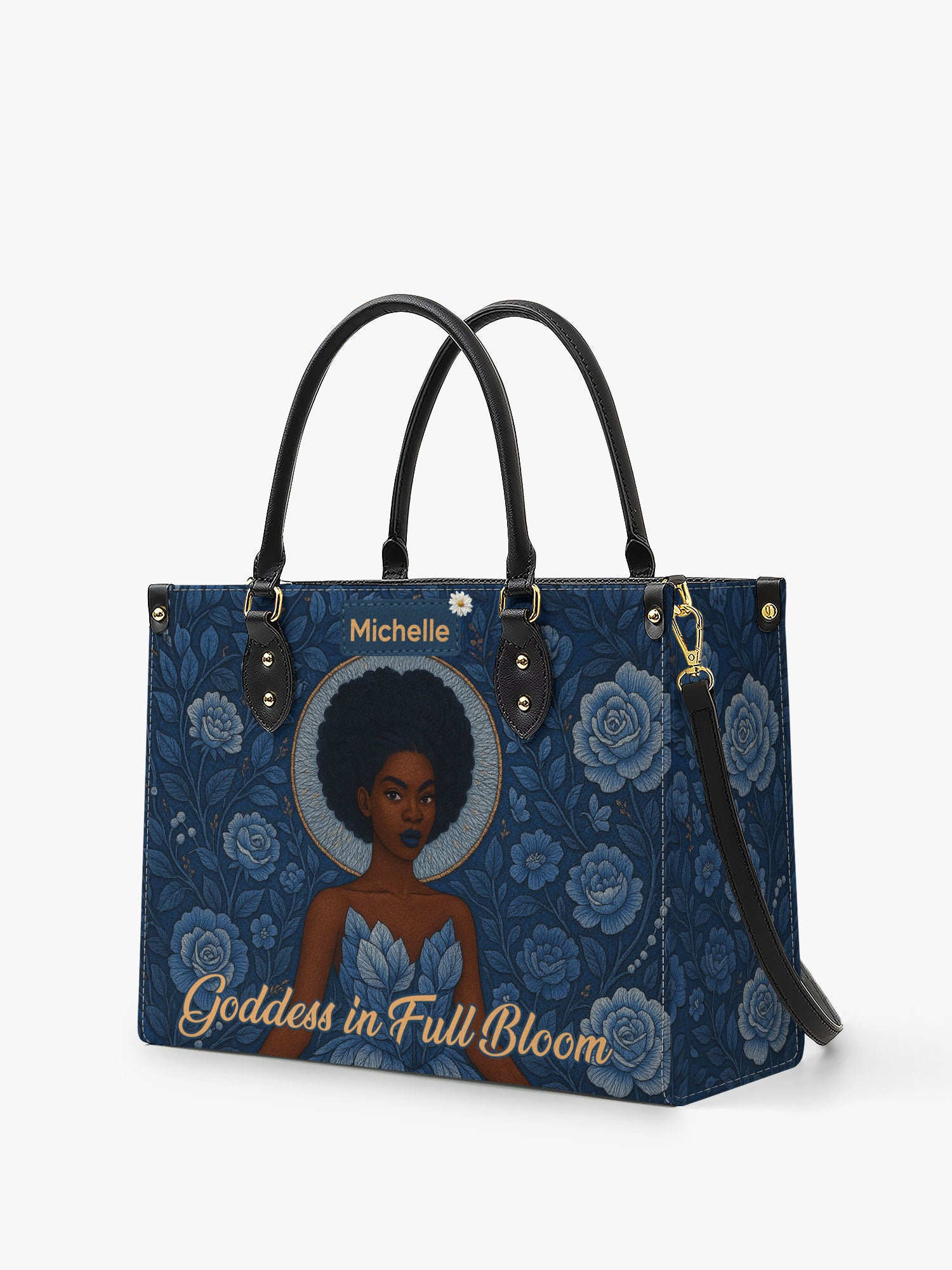 Goddess in Bloom Premium Leather Handbag