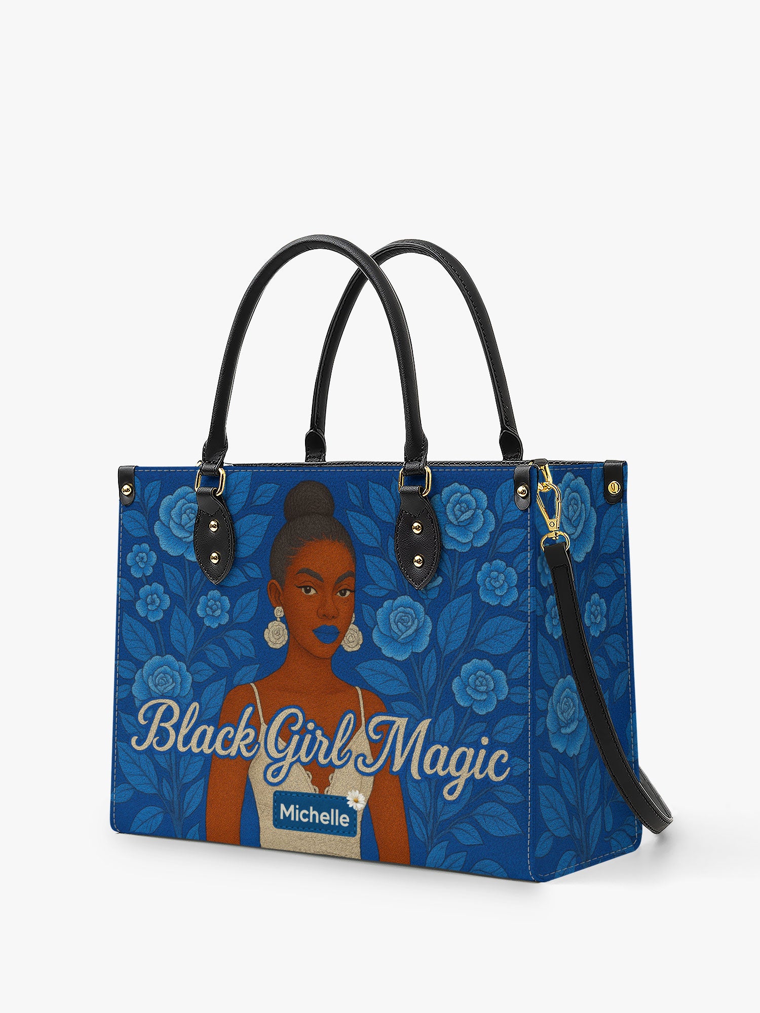Black Girl Magic Premium Leather Handbag