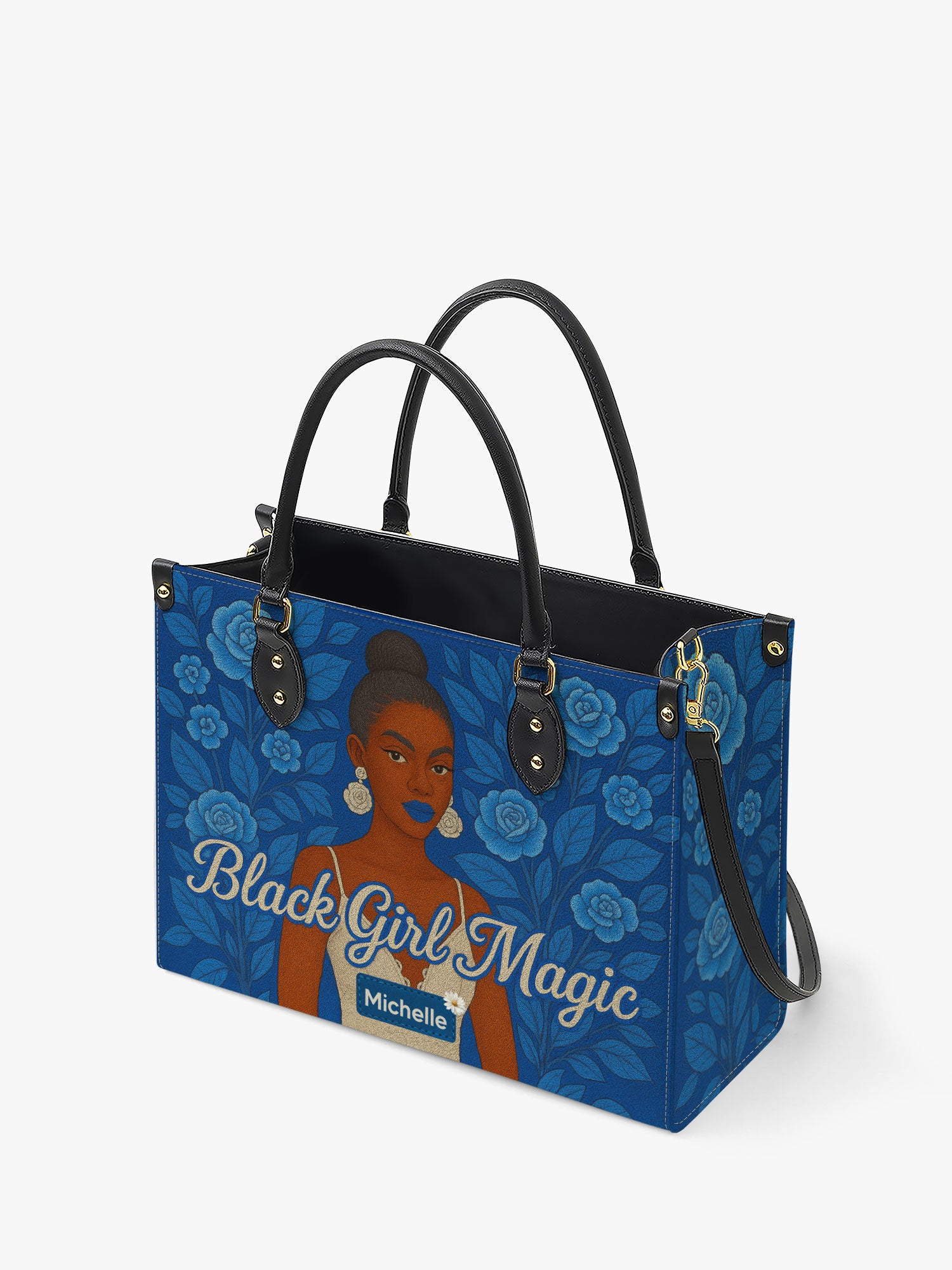 Black Girl Magic Premium Leather Handbag