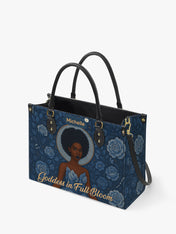 Goddess in Bloom Premium Leather Handbag