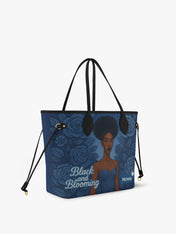 Black And Blooming Classic Shopper Tote