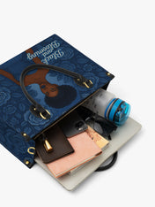 Black And Blooming Premium Leather Handbag