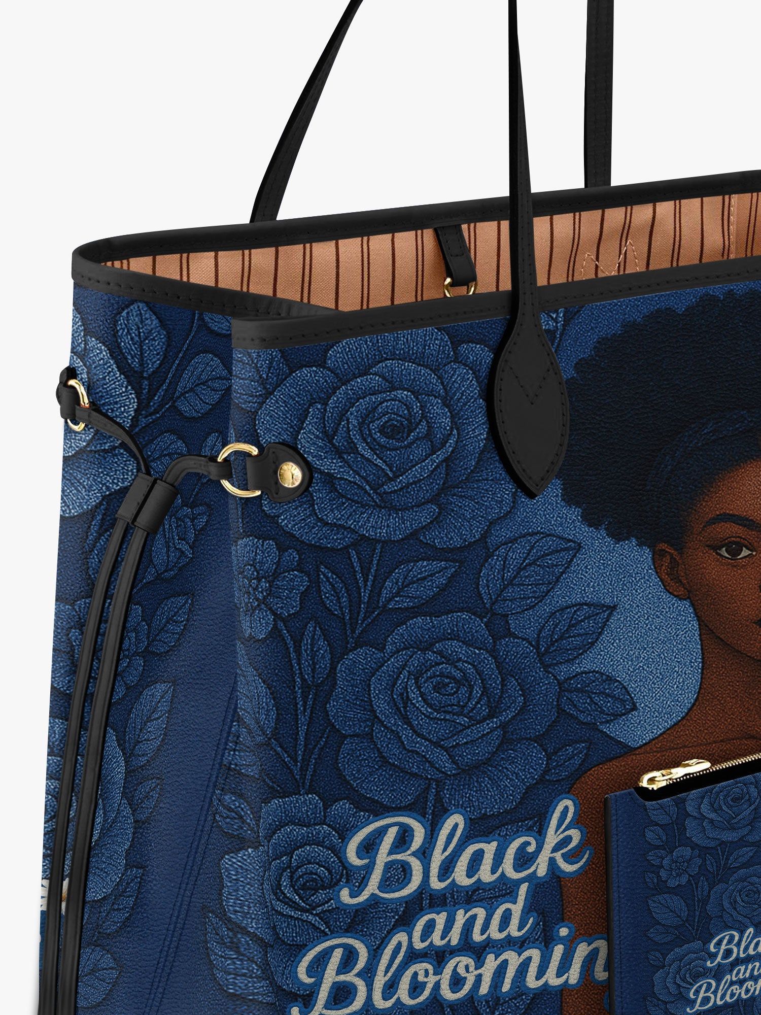 Black And Blooming Classic Shopper Tote