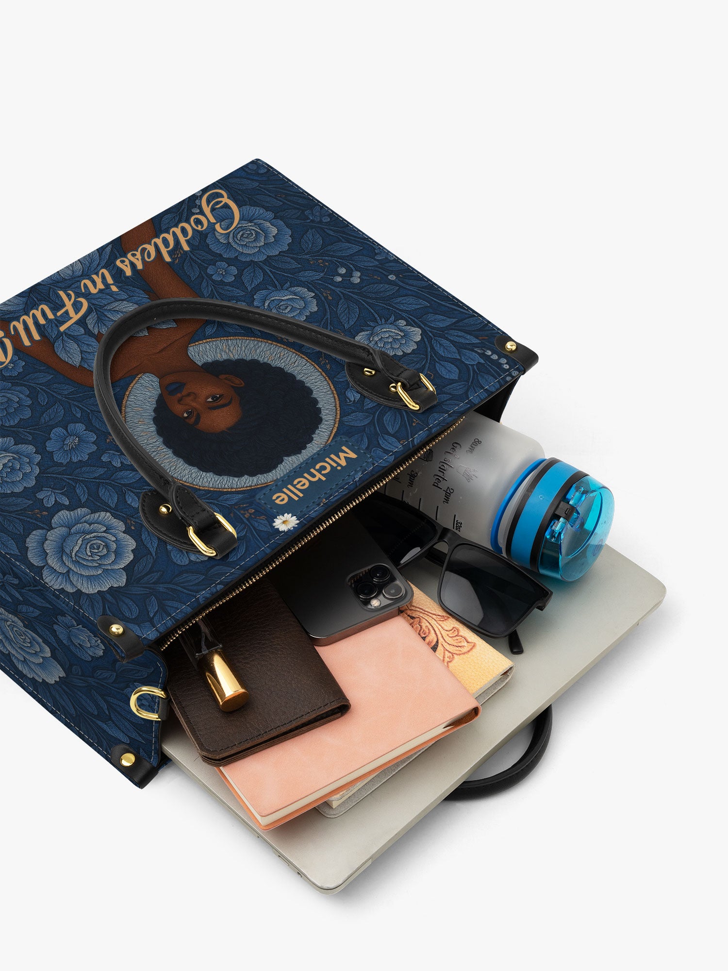 Goddess in Bloom Premium Leather Handbag