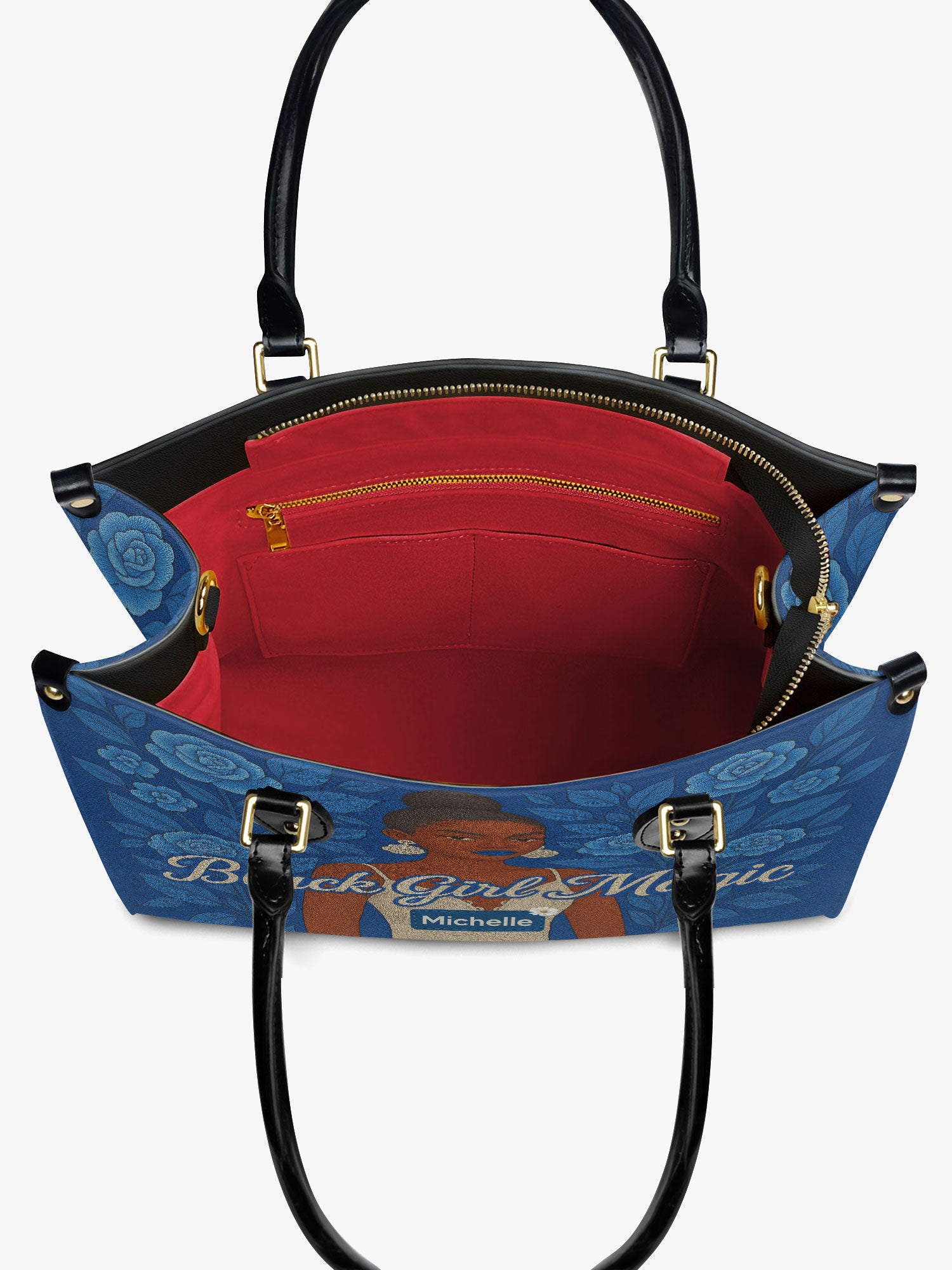 Black Girl Magic Premium Leather Handbag