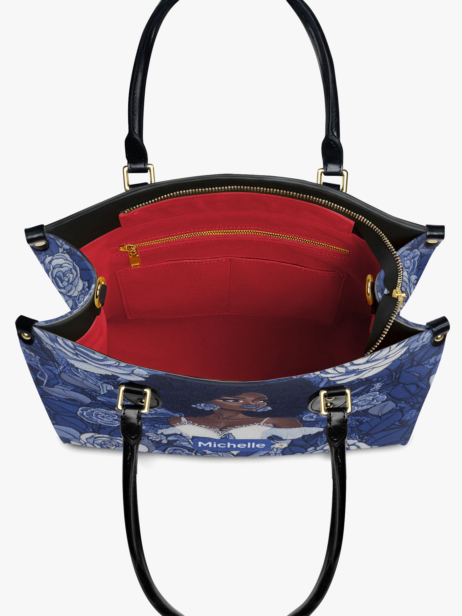 Floral Majesty Premium Leather Handbag