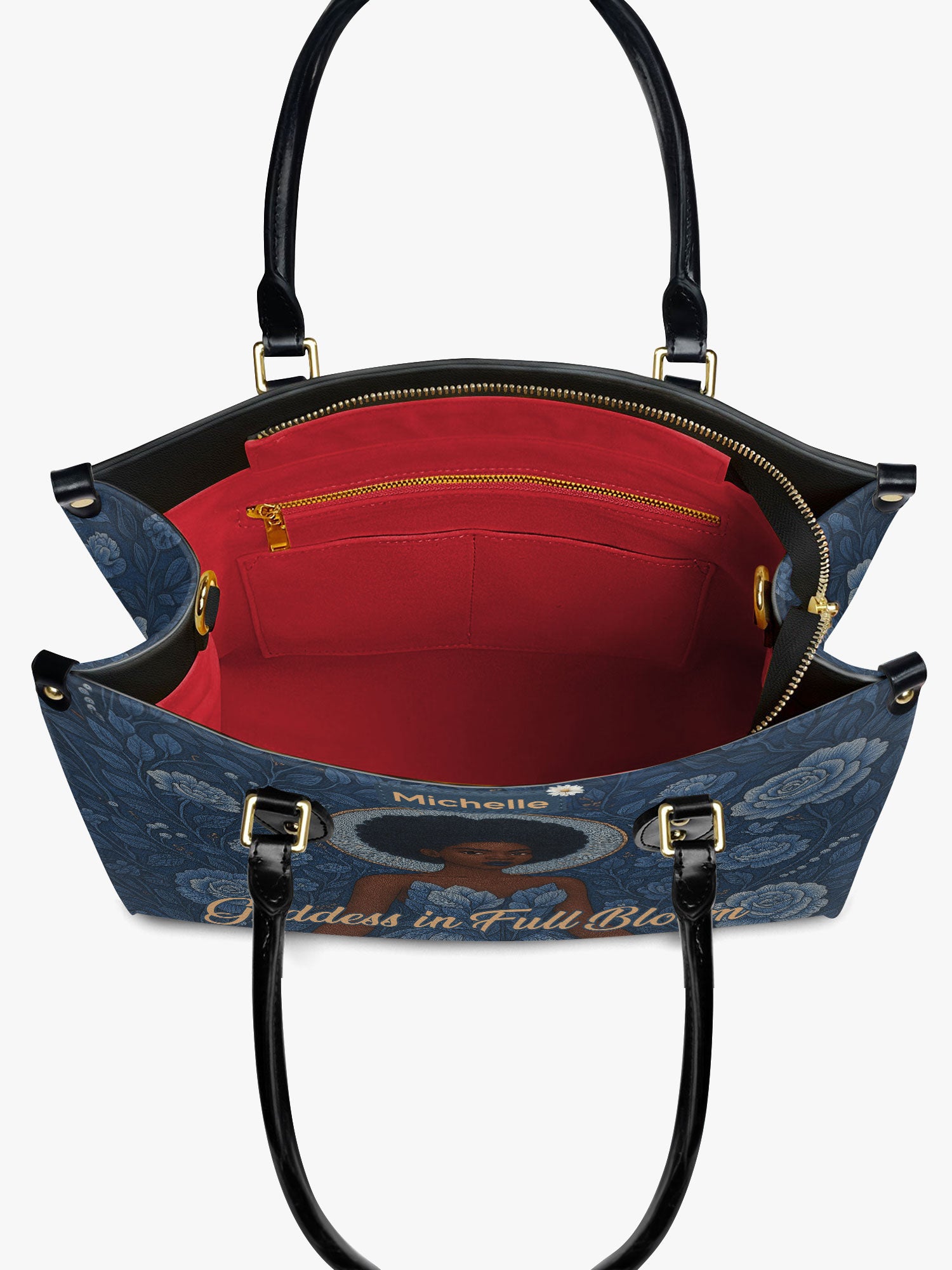 Goddess in Bloom Premium Leather Handbag