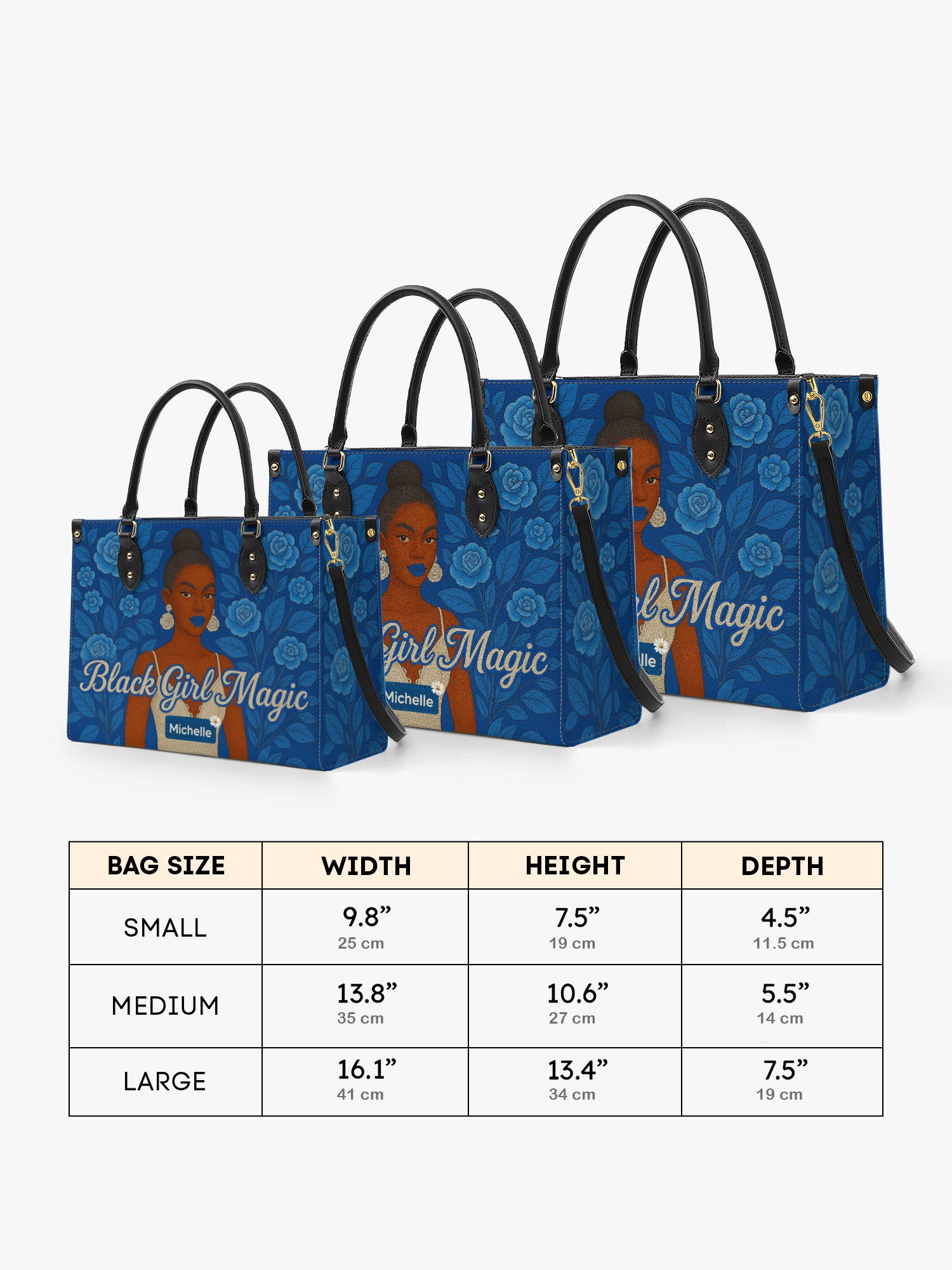 Black Girl Magic Premium Leather Handbag