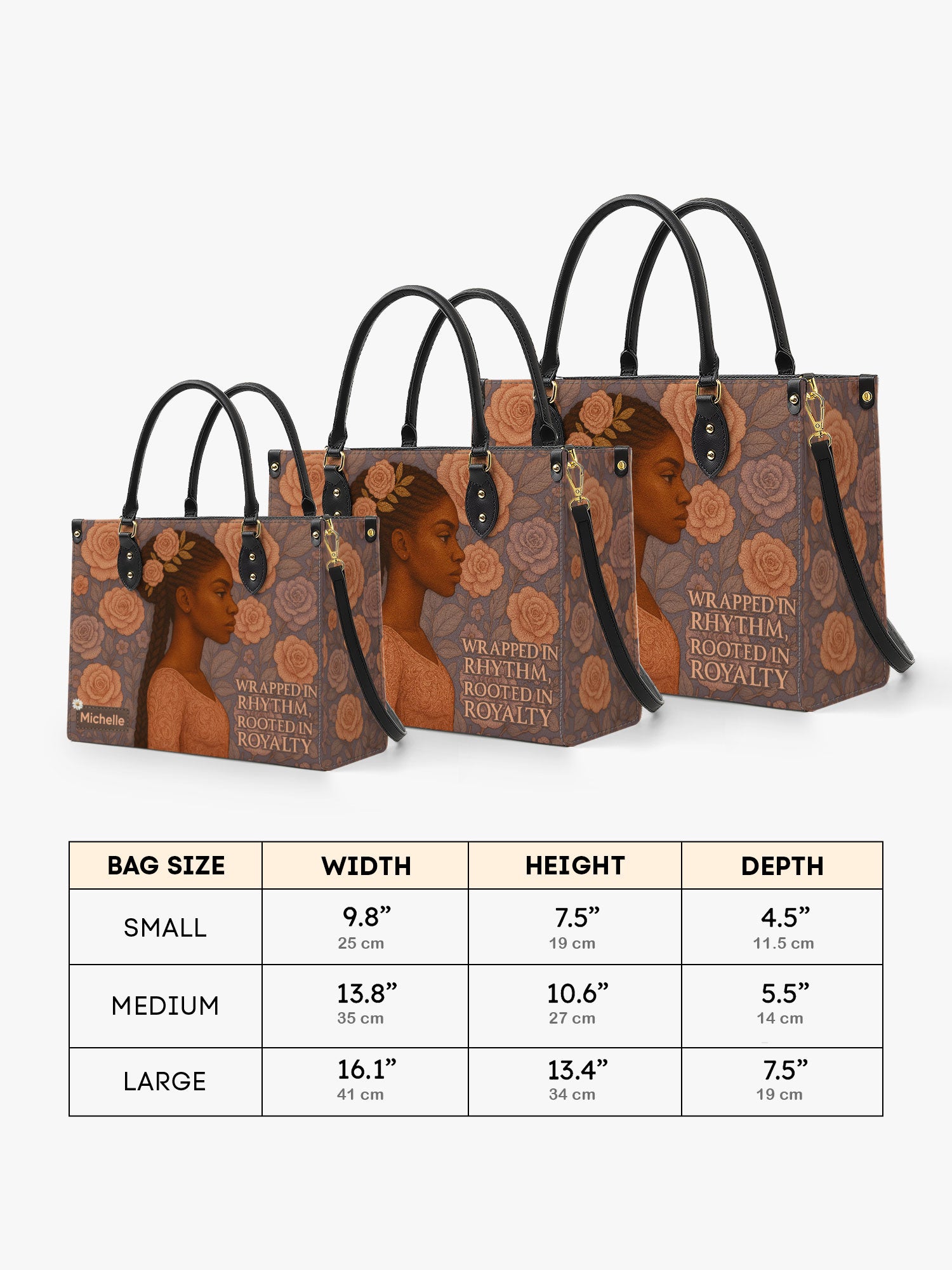 Rooted in Royalty Premium Leather Handbag