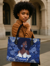 Floral Majesty Premium Leather Handbag