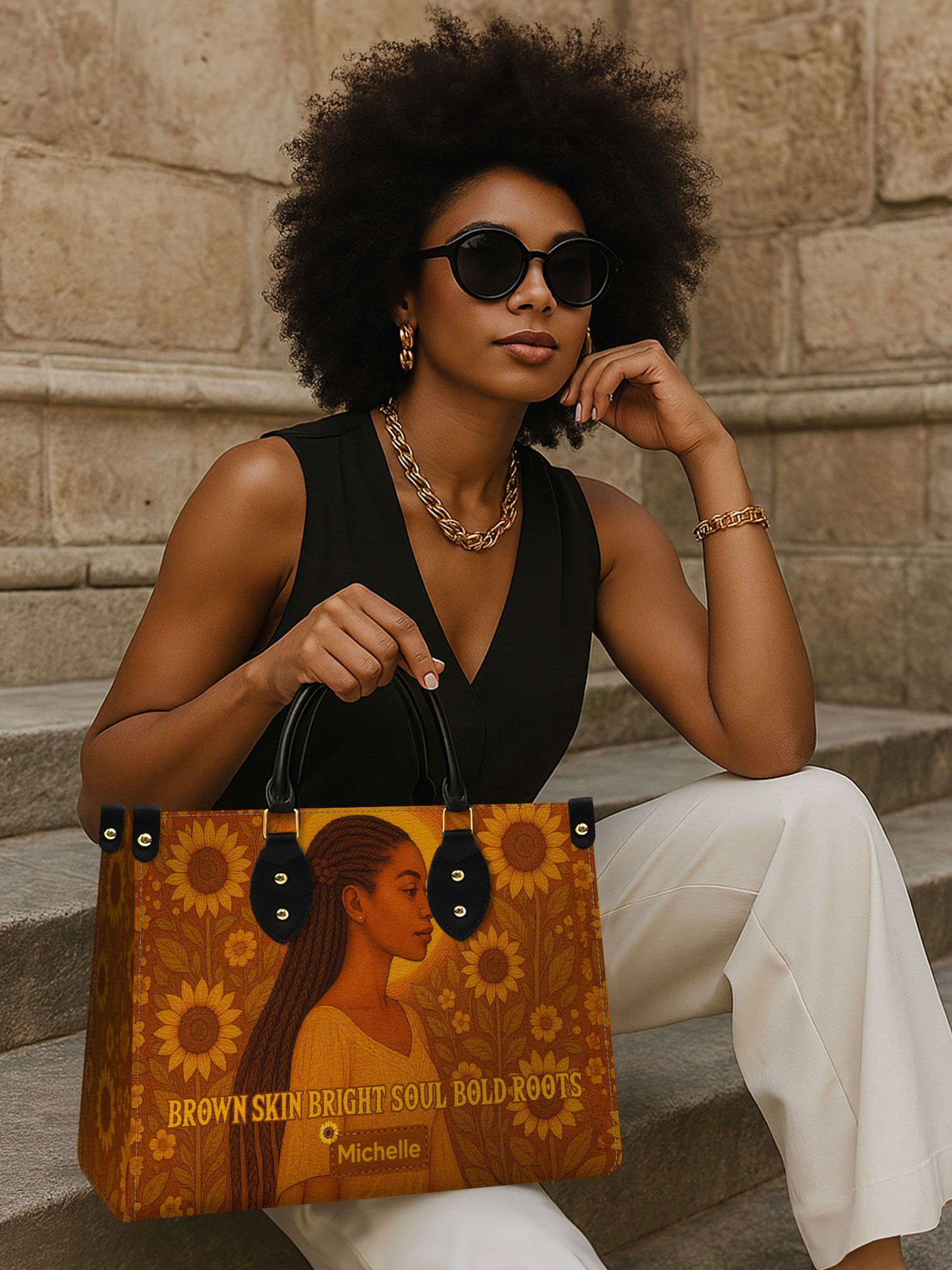 Shades of Radiance Premium Leather Handbag