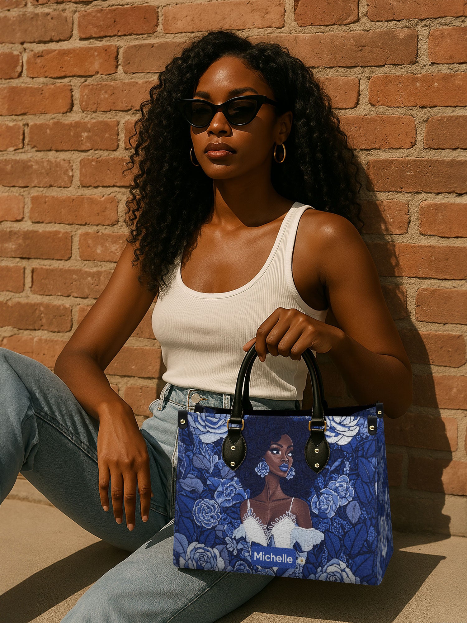 Floral Majesty Premium Leather Handbag