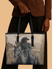 Sunkissed Spurs Sleek Leather Tote QR0TD076