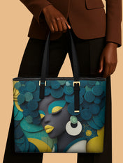 Echo Coil Sleek Leather Tote QR0TD112