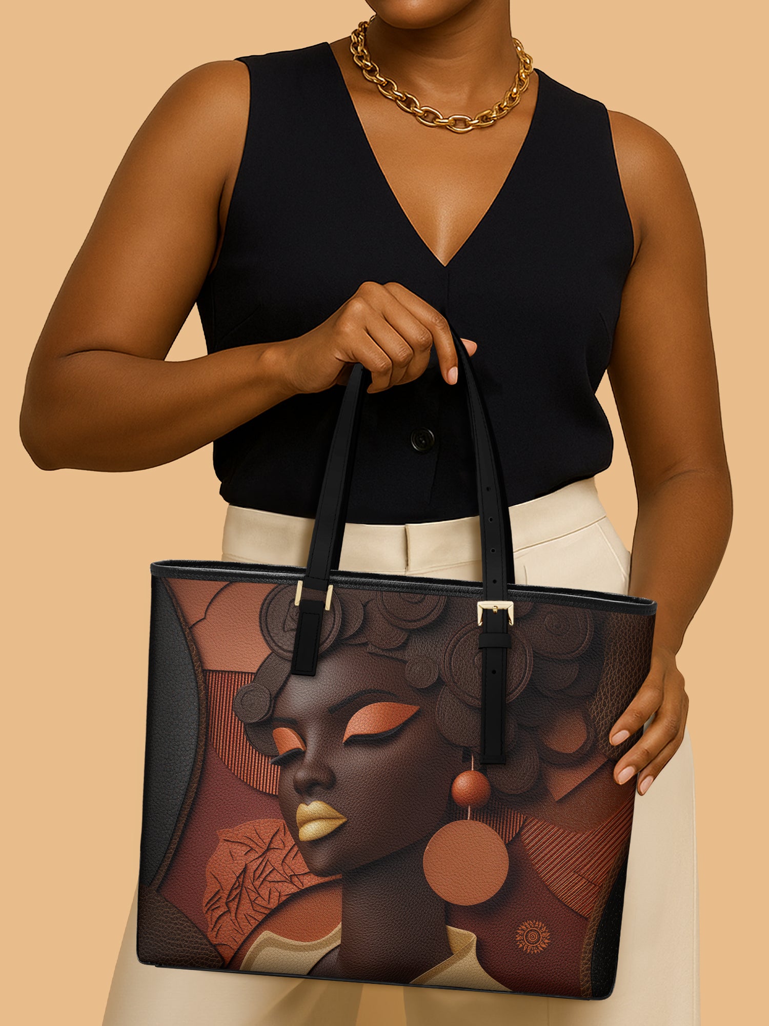 Twist & Rise Sleek Leather Tote QR0TD115