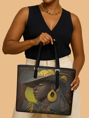 Desert Crown Sleek Leather Tote QR0TD109