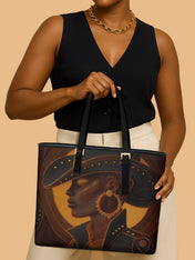 Bronzed Range Sleek Leather Tote QR0TD110