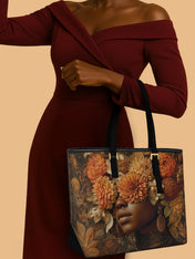 The Unveiling Bloom Sleek Leather Tote QR0TV033
