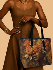 The Unveiling Bloom Sleek Leather Tote QR0TV033