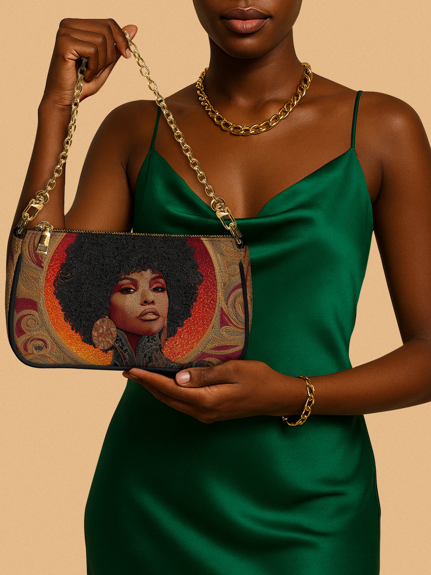 Melanin Muse Classic Zip Pochette QR0XD226