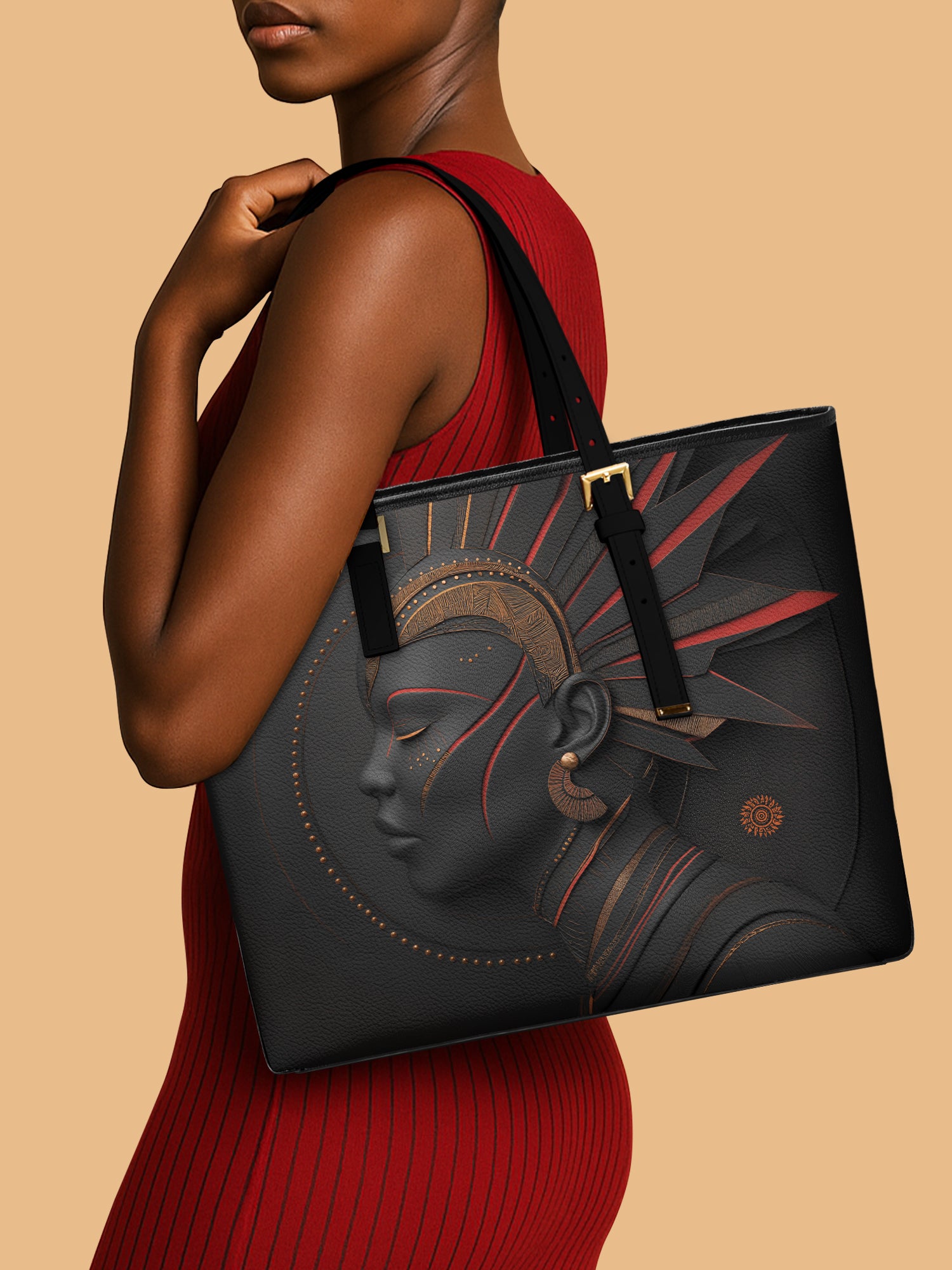 Ashes of Glory Sleek Leather Tote QR0TD067