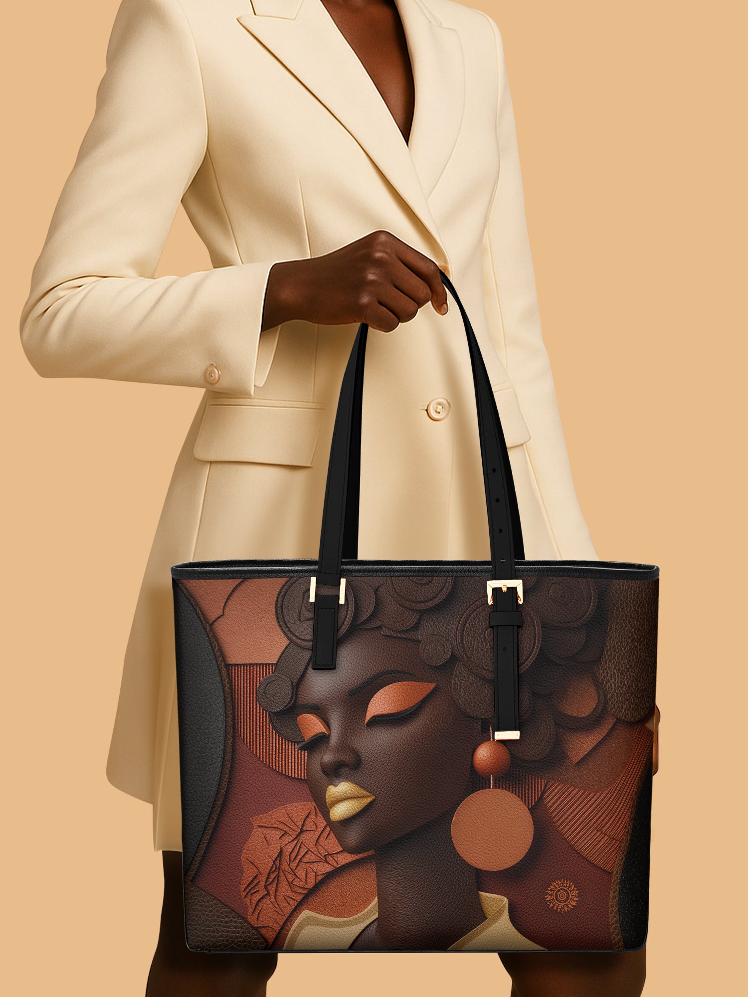 Twist & Rise Sleek Leather Tote QR0TD115