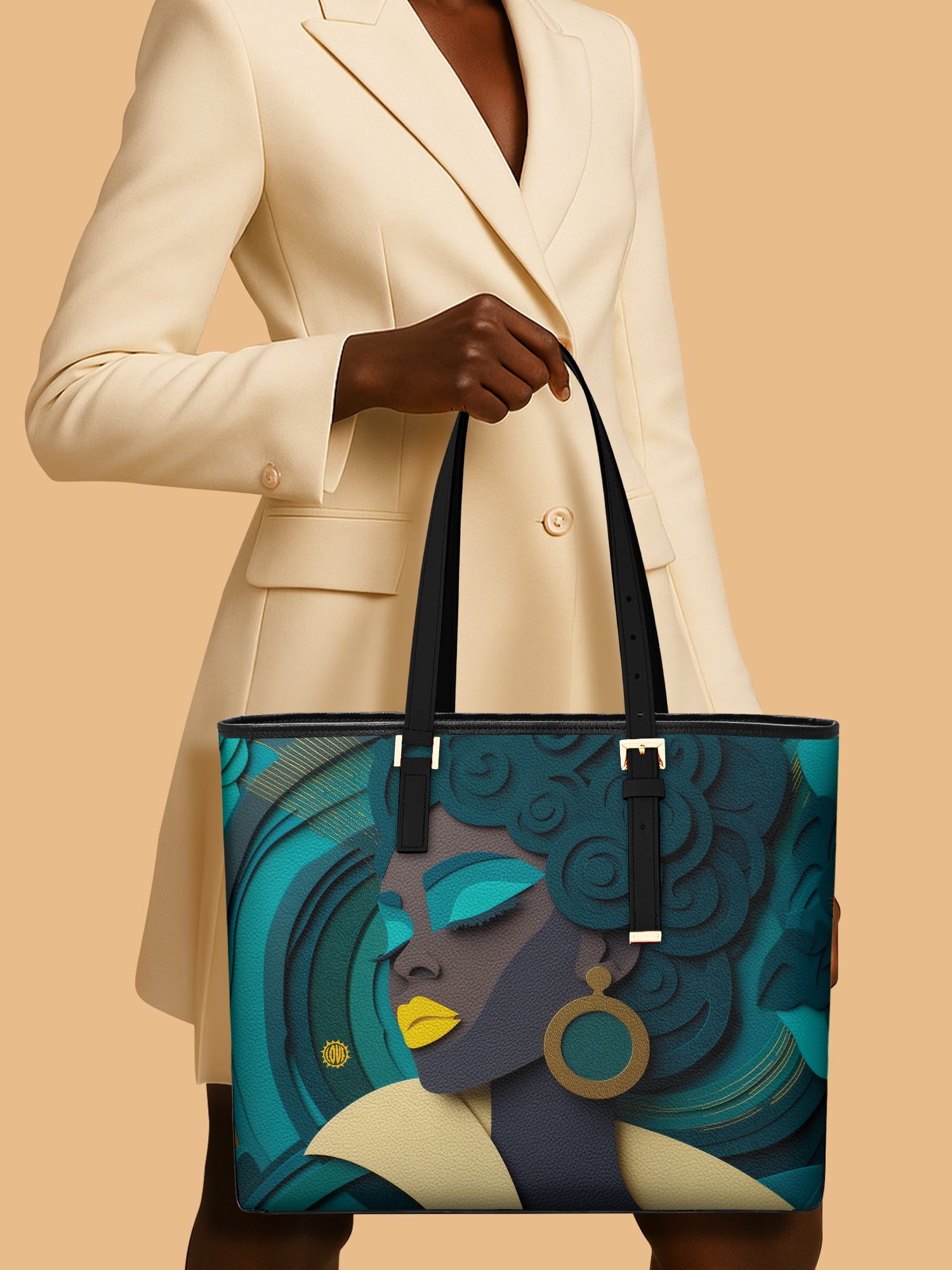 Rooted Spiral Sleek Leather Tote QR0TD114