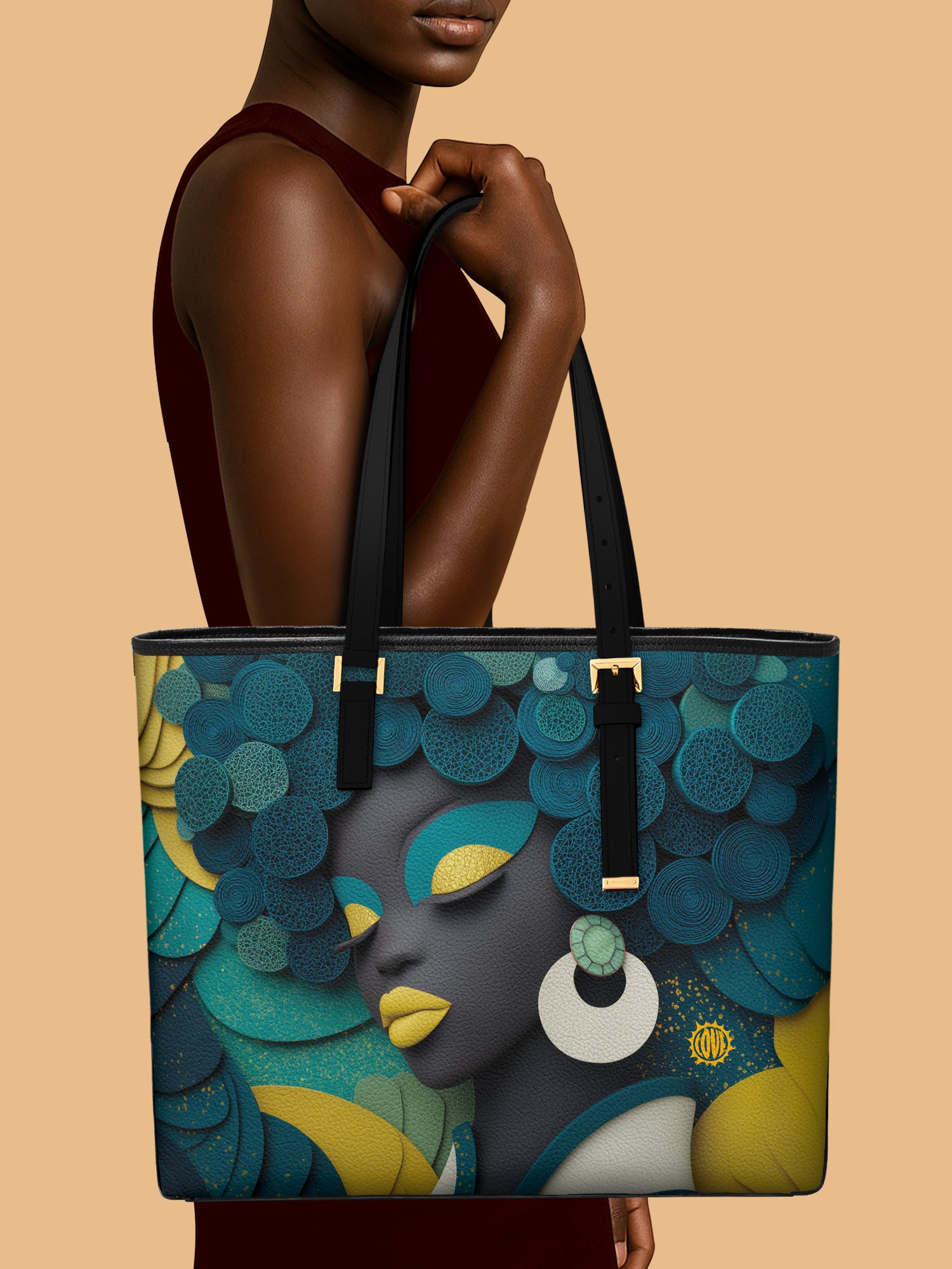 Echo Coil Sleek Leather Tote QR0TD112