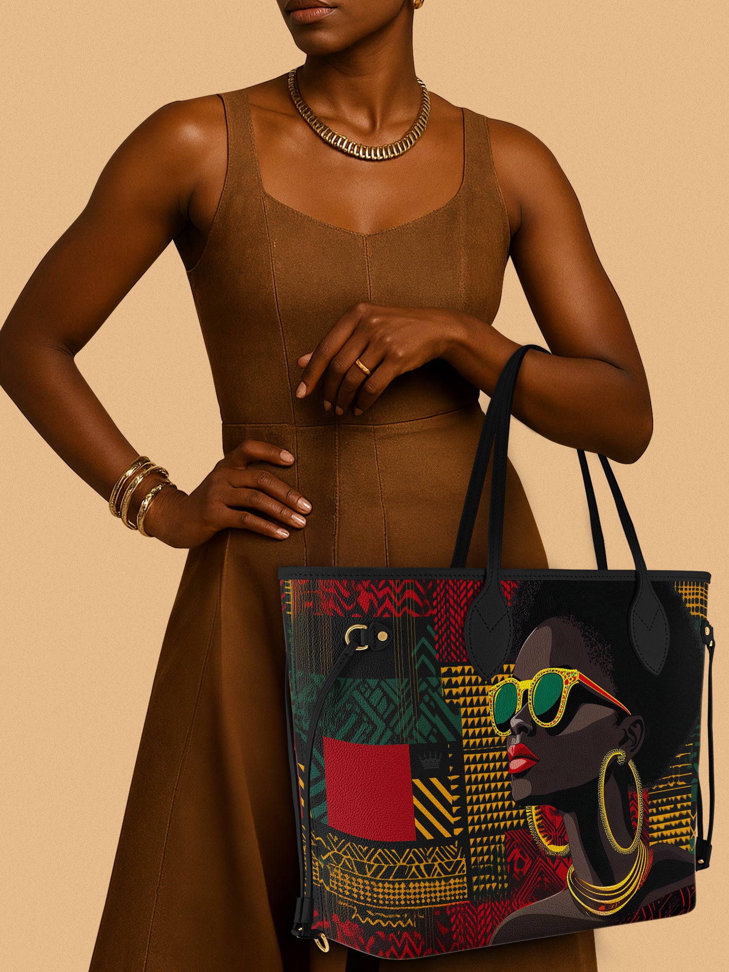 Golden Aura Classic Shopper Tote QR0XD366