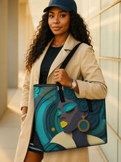 Rooted Spiral Sleek Leather Tote QR0TD114