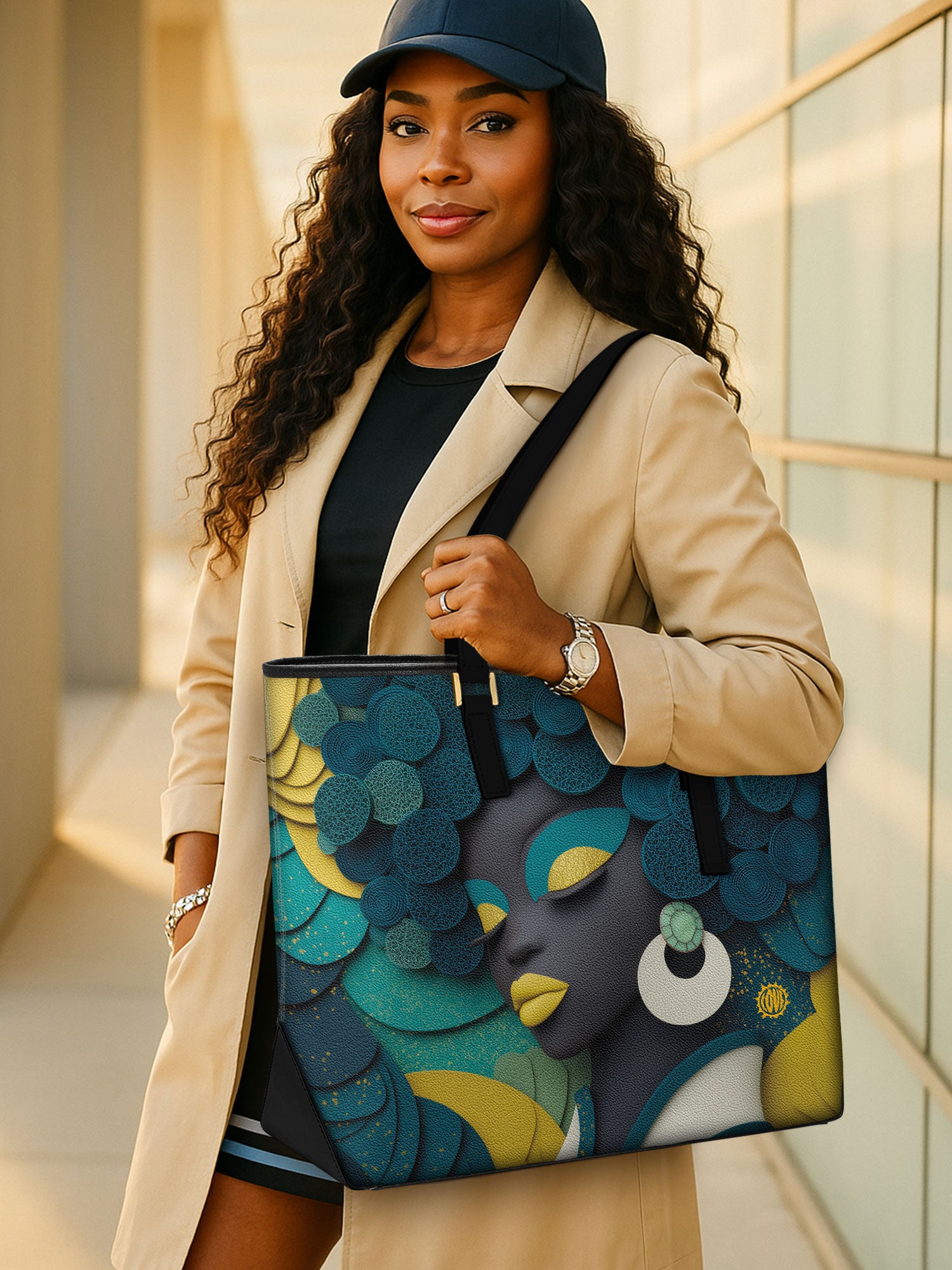 Echo Coil Sleek Leather Tote QR0TD112