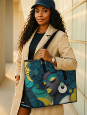 Echo Coil Sleek Leather Tote QR0TD112