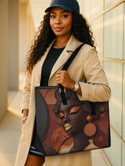 Twist & Rise Sleek Leather Tote QR0TD115