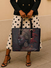 Inferno Spirit Sleek Leather Tote QR0TD065