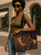 Bronzed Range Sleek Leather Tote QR0TD110