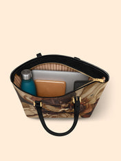 Black Ballerina Sleek Leather Tote QR0TD009