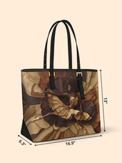 Black Ballerina Sleek Leather Tote QR0TD009