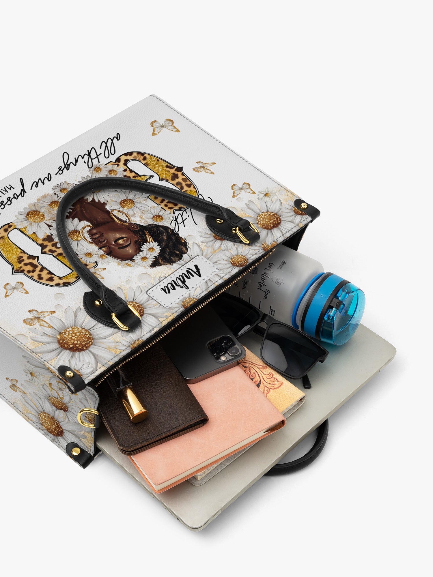 Golden Glow Grace Premium Leather Handbag